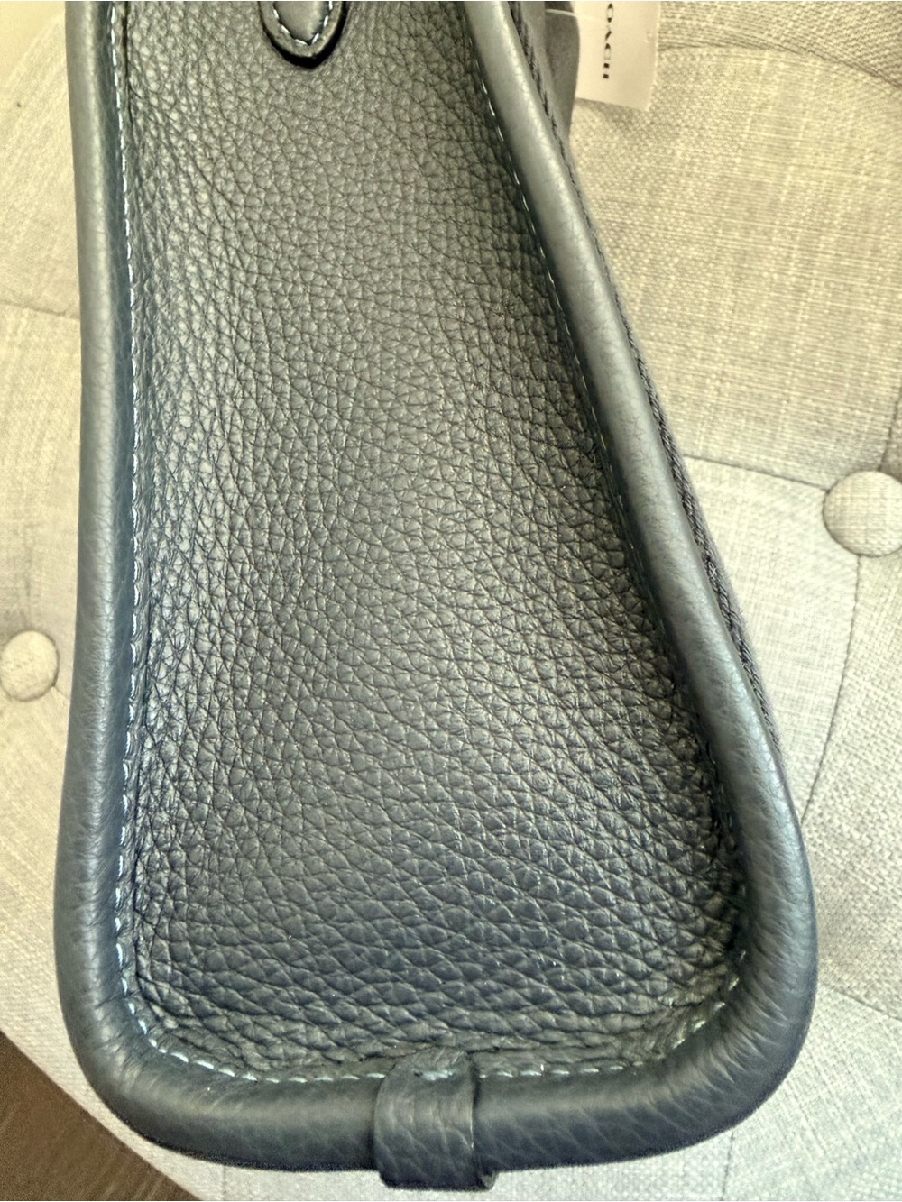 NWT Coach Smith Mini Tote Bag In Navy Signature Jacquard - Picture 7 of 9